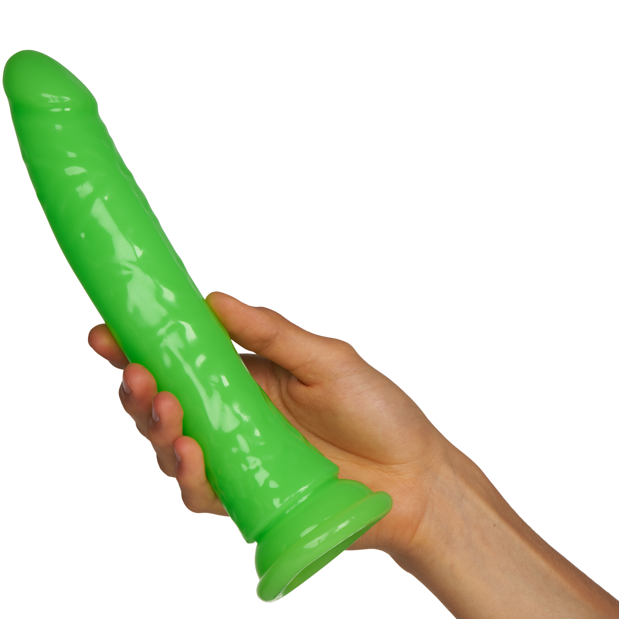 Realrock Glow in the Dark Slim Dildo mit Saugnapf 25 cm var 2