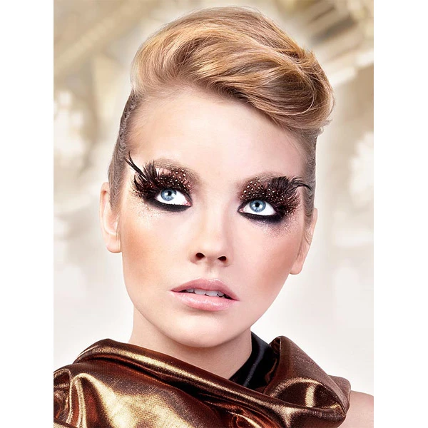 Baci Øjenvipper med Fjer Brun/Sort var 1