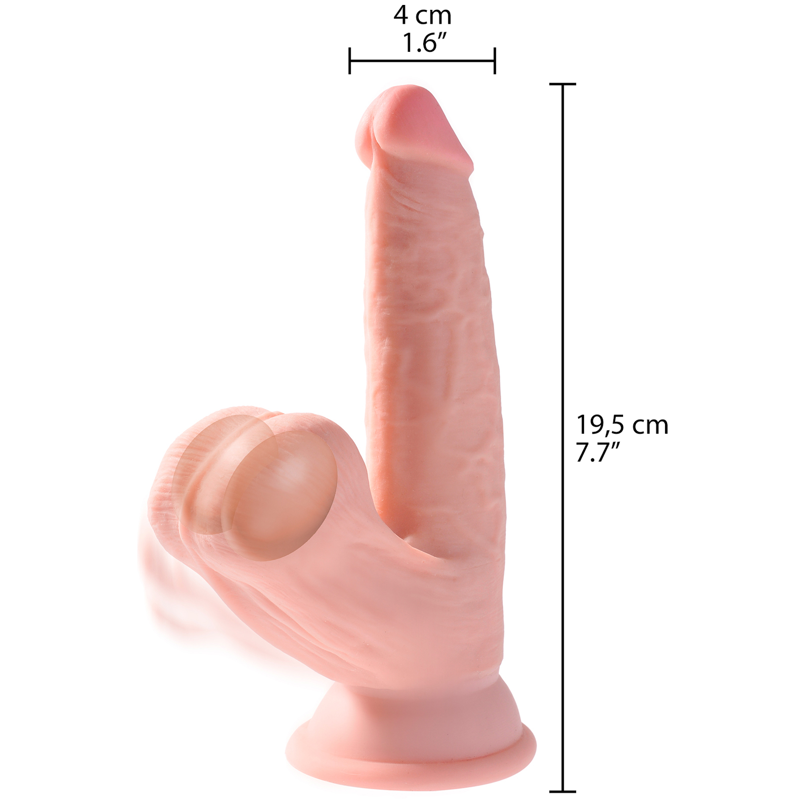 King Cock Plus Triple Density Swinging Balls Dildo 7.4 Inch 1