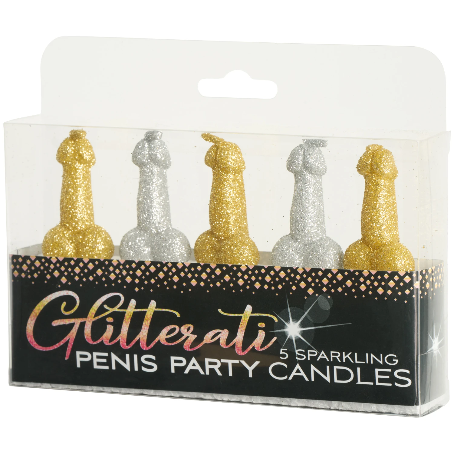 Little Genie Glitterati Penisformet Stearinlys-sett var 2