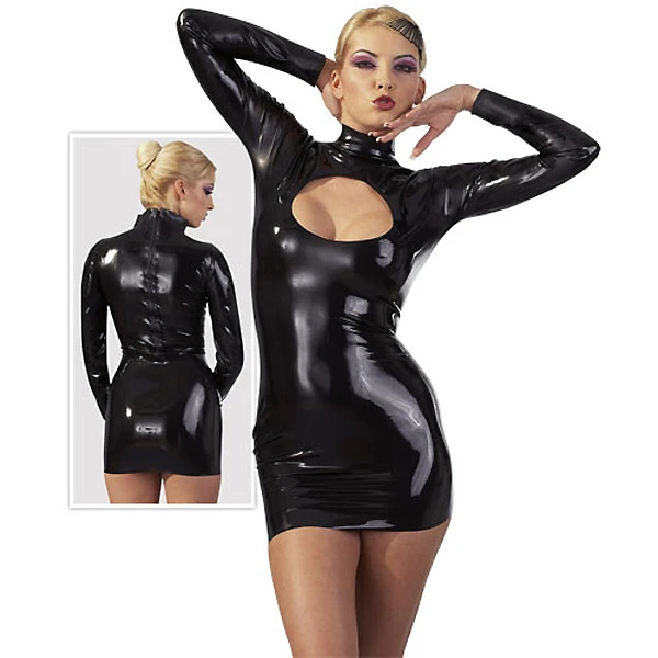 Late X Latex Minikjole Sort var 1