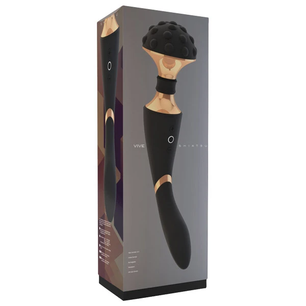 Vive Shiatsu Oppladbar Dual Wand Vibrator 1