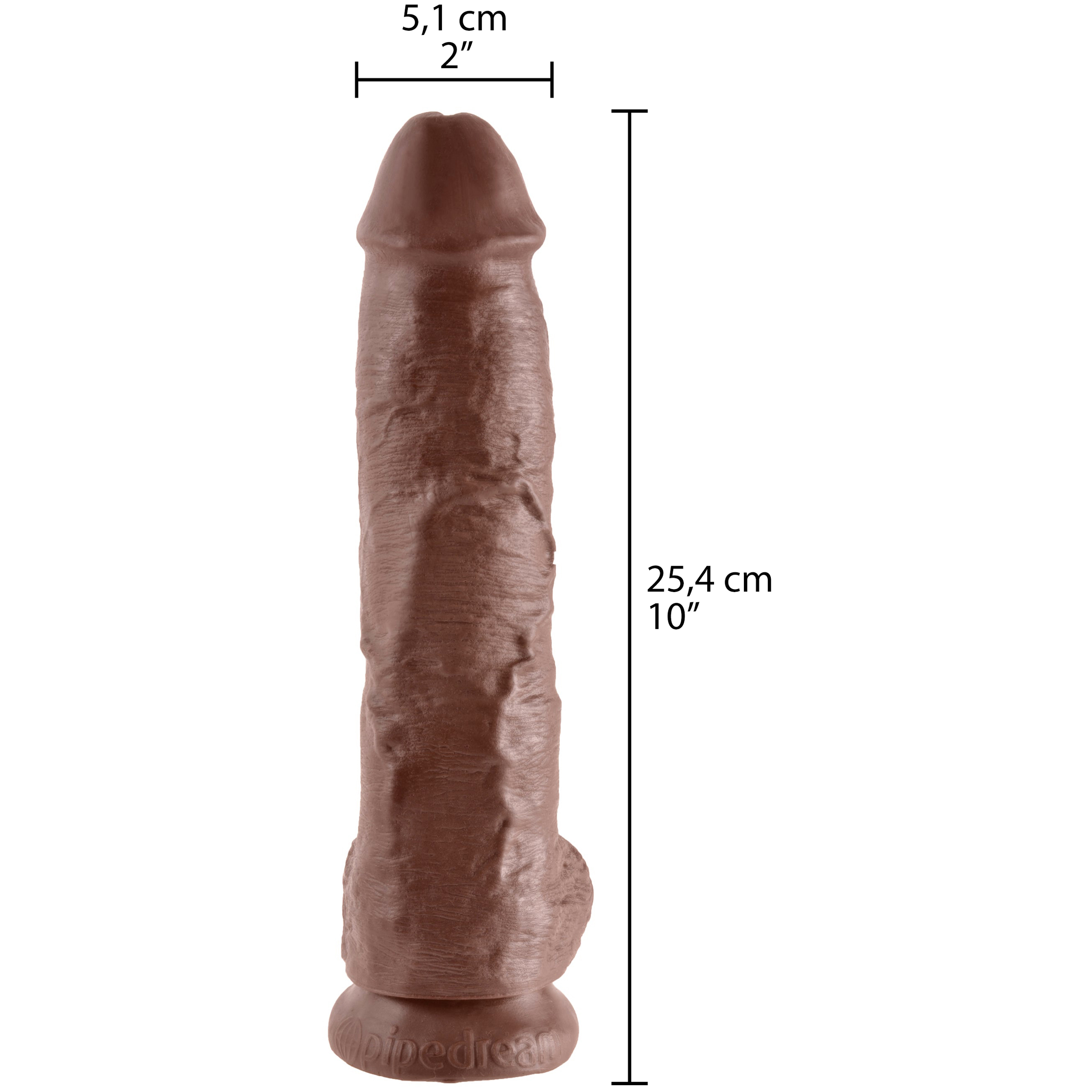 King Cock Realistisk Dildo med Kugler 25,4 cm var 15