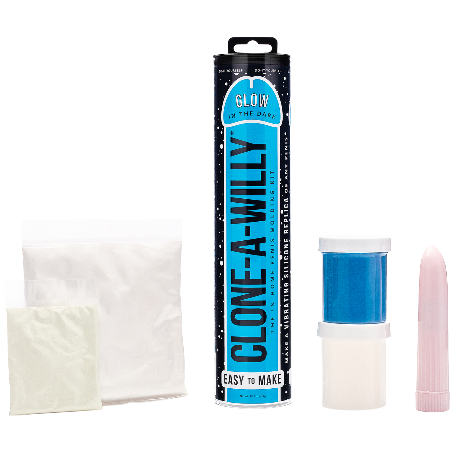 Clone-A-Willy DIY Homemade Dildo Clone Kit Glow In The Dark Blue 1