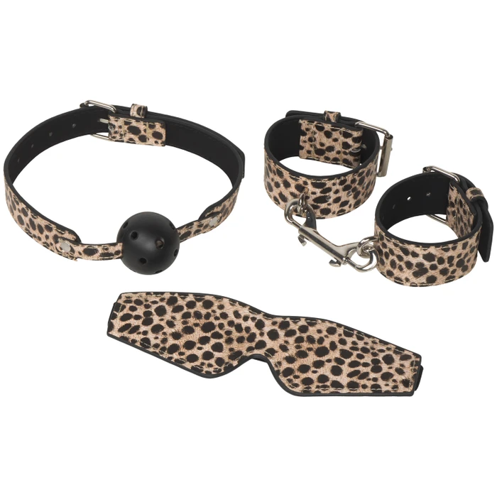 baseks Leopard Kinky Bondage Sett 3 deler var 1