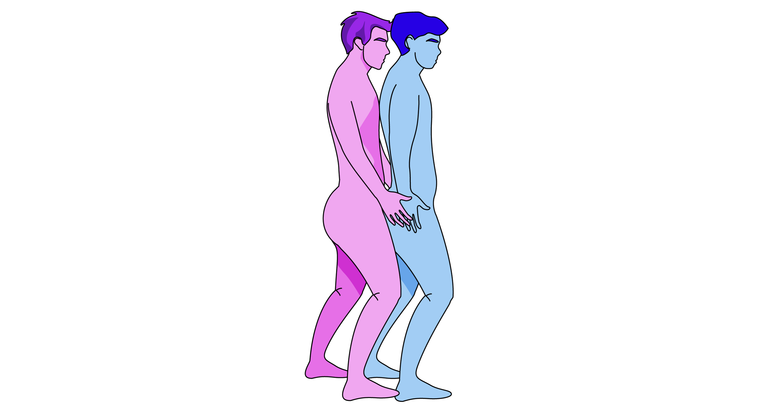 Illustration af sexstillingen bodyguard