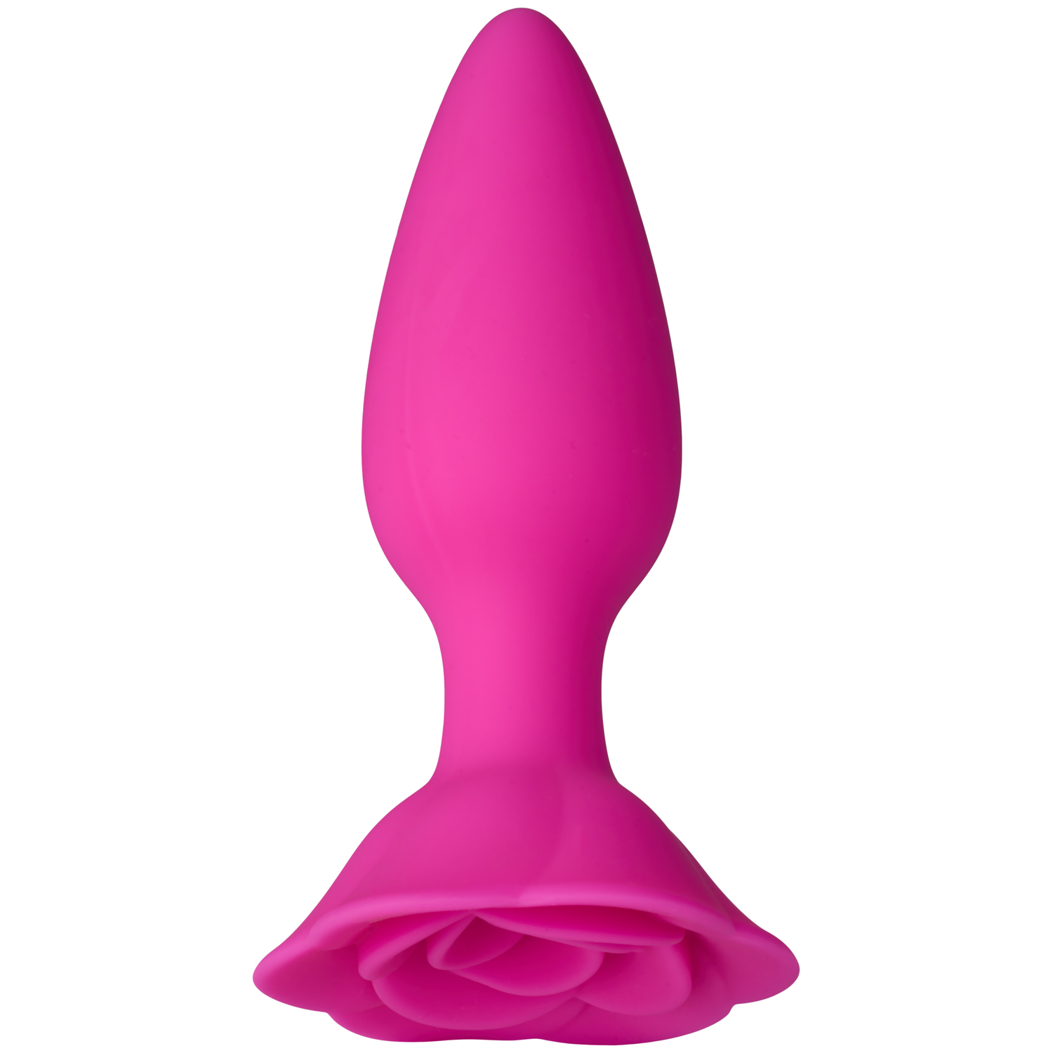 baseks Pink Rose Silikone Butt Plug     - Rosa thumbnail
