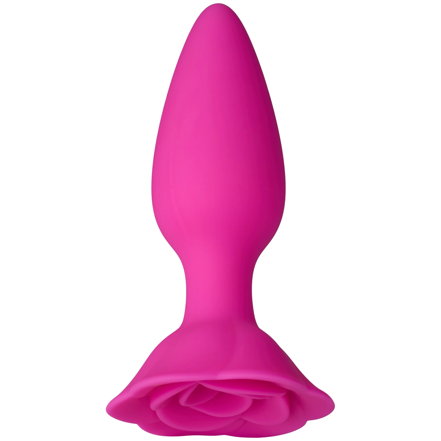 baseks Pink Rose Siliconen Buttplug var 1