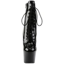 Pleaser Adore 1020 Snörad Ankelstövel Svart Lack 3