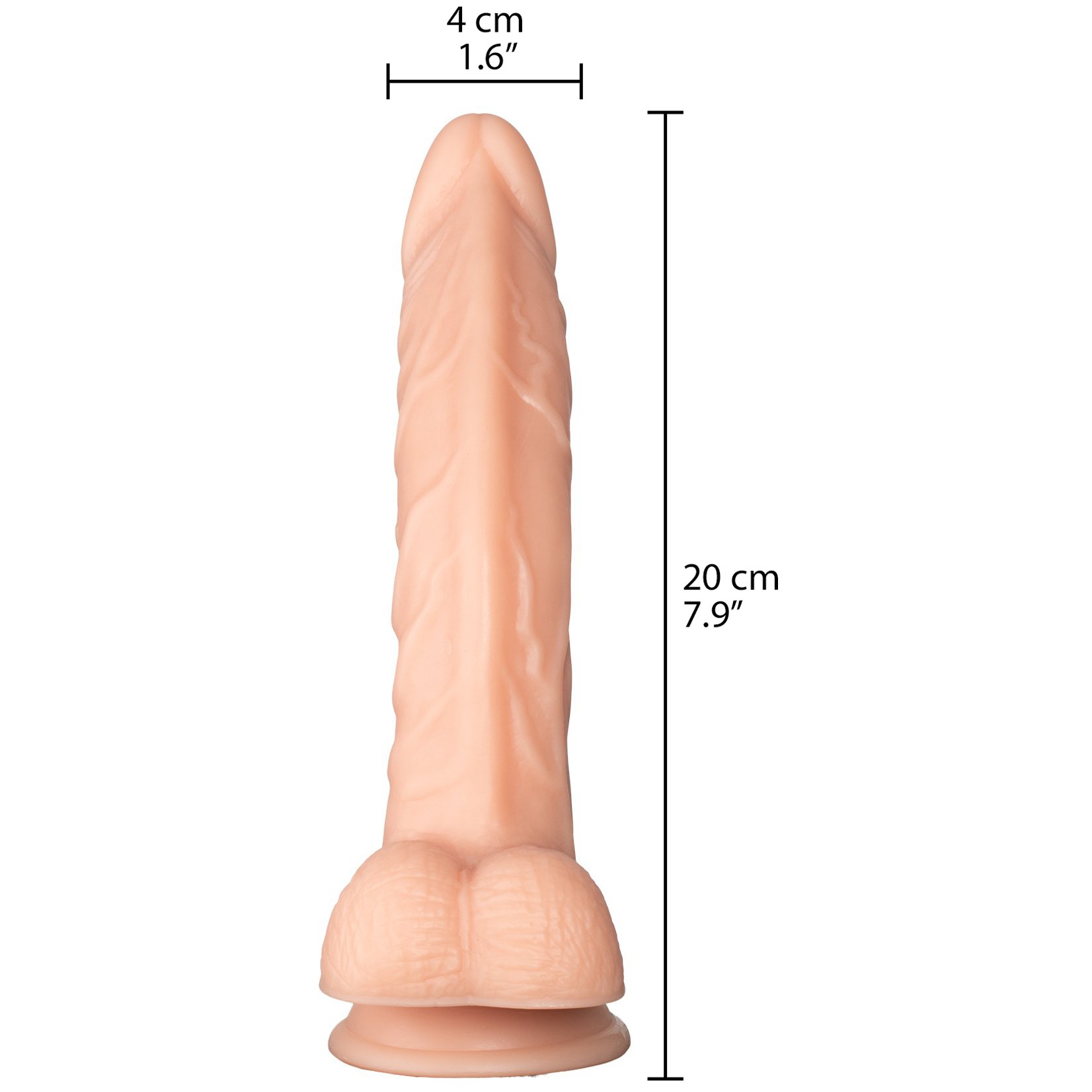 Willie City Classic Realistisk Curved Dildo 20 cm 1