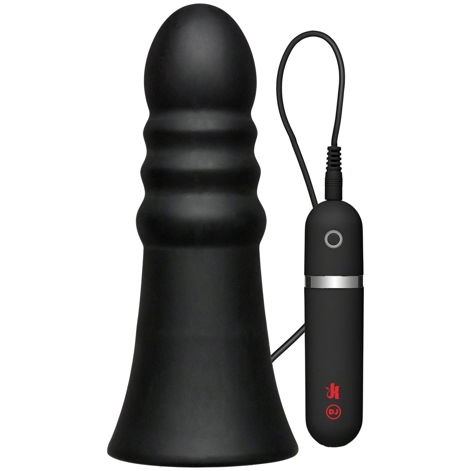Kink Ridged Vibrating Silicone Butt Plug var 1