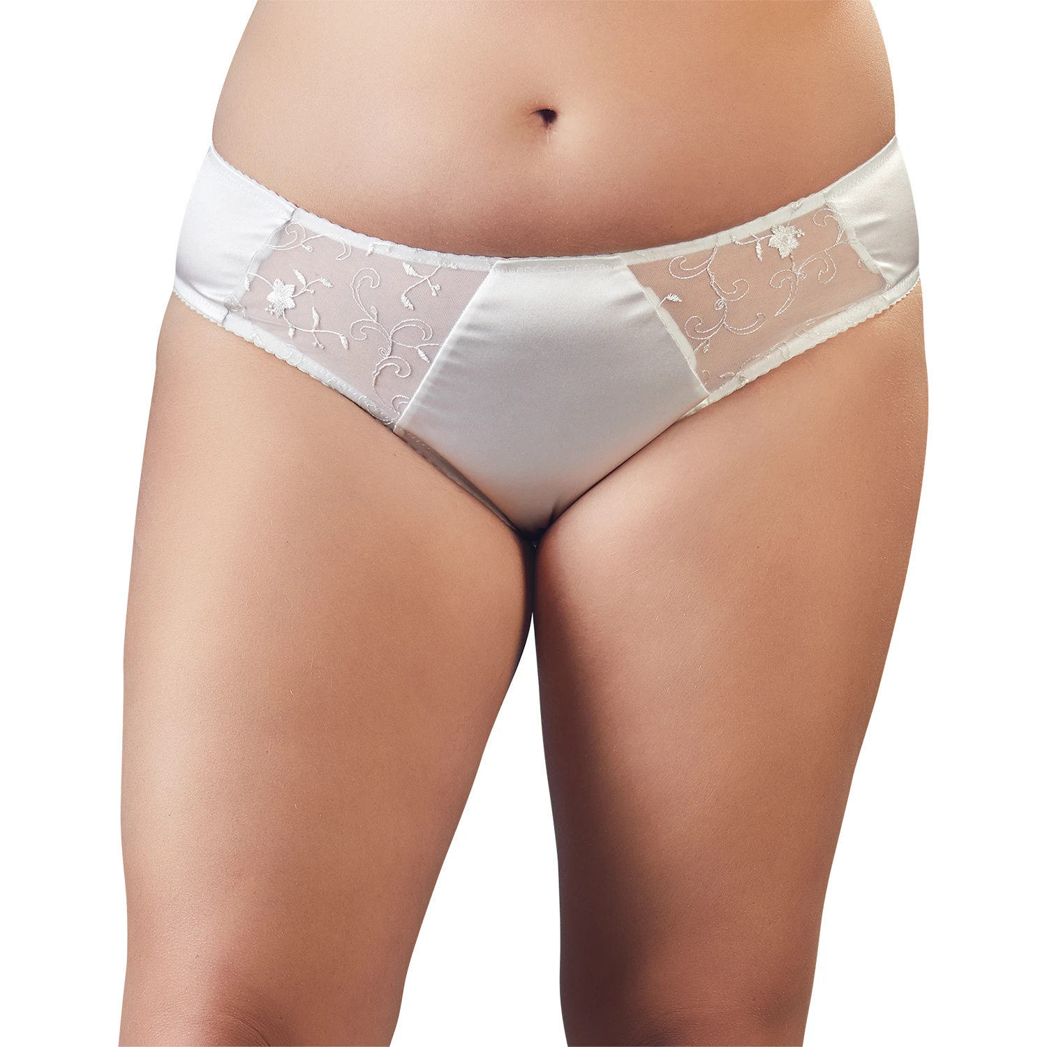 Cottelli Blonde Trusser Hvid Plus Size var 1
