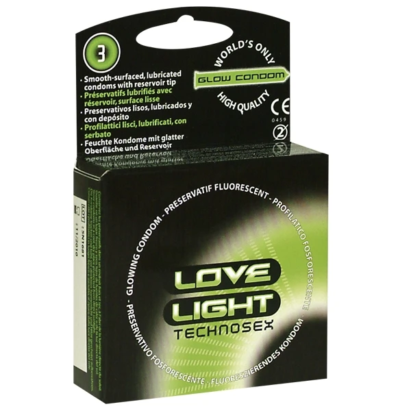 Love Light Glow Självlysande Kondomer 3 st var 1