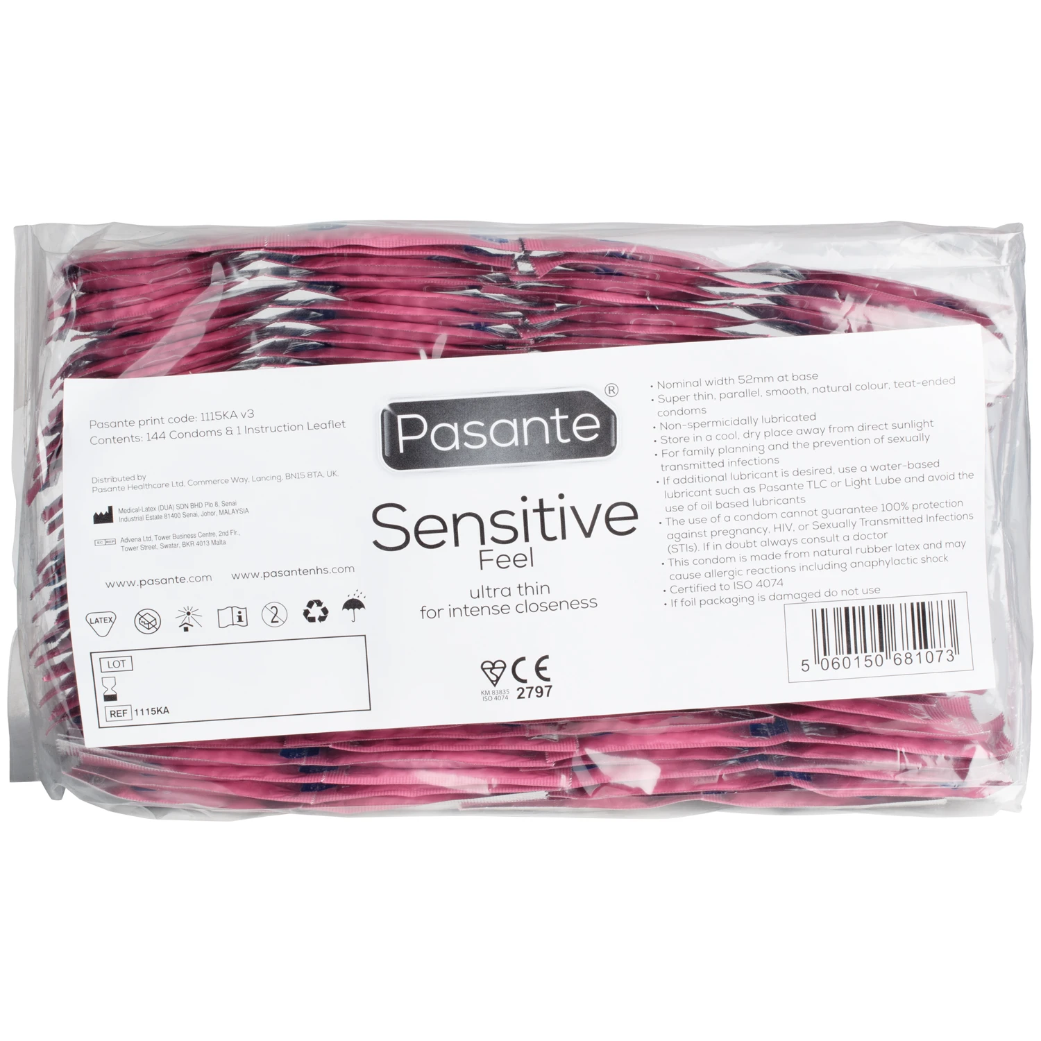 Pasante Sensitive Feel Ultra Thin Kondomit 144 kpl var 1