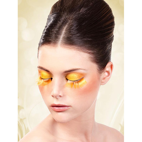 Baci Glamour Kunstige Orange Øjenvipper Lang var 1