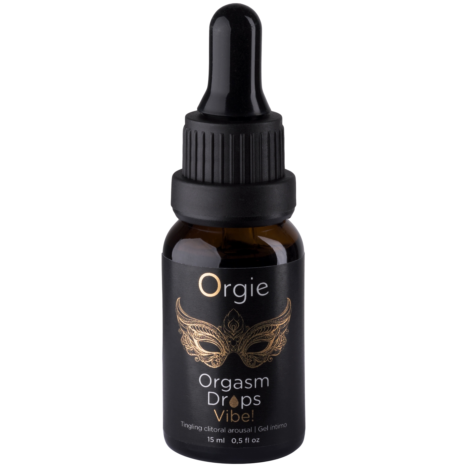 Orgie Orgie Orgasm Drops Vibe! Intimgel 15 ml - Svart