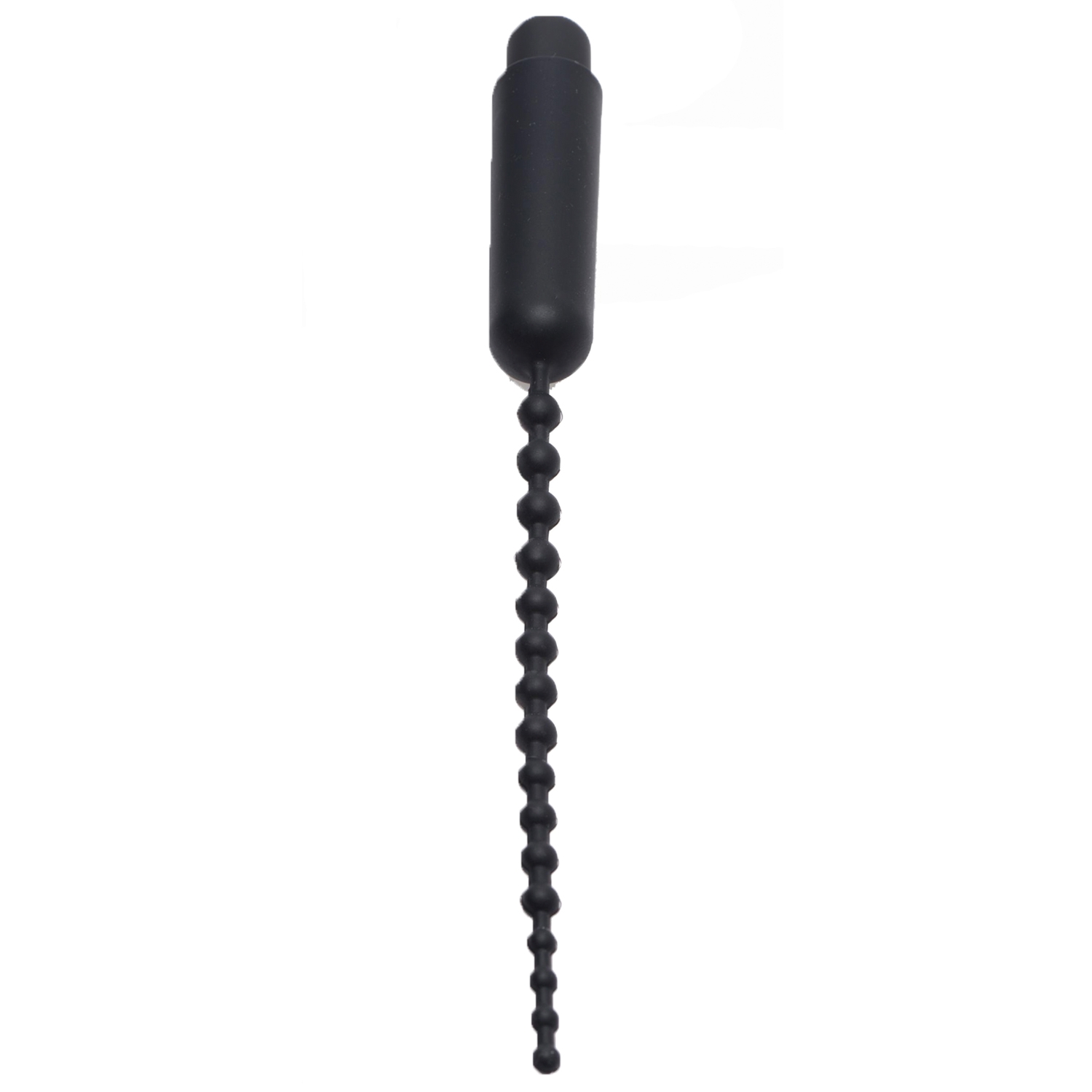 Master Series Dark Rod Beaded Sound Dilator med Vibrator - Black