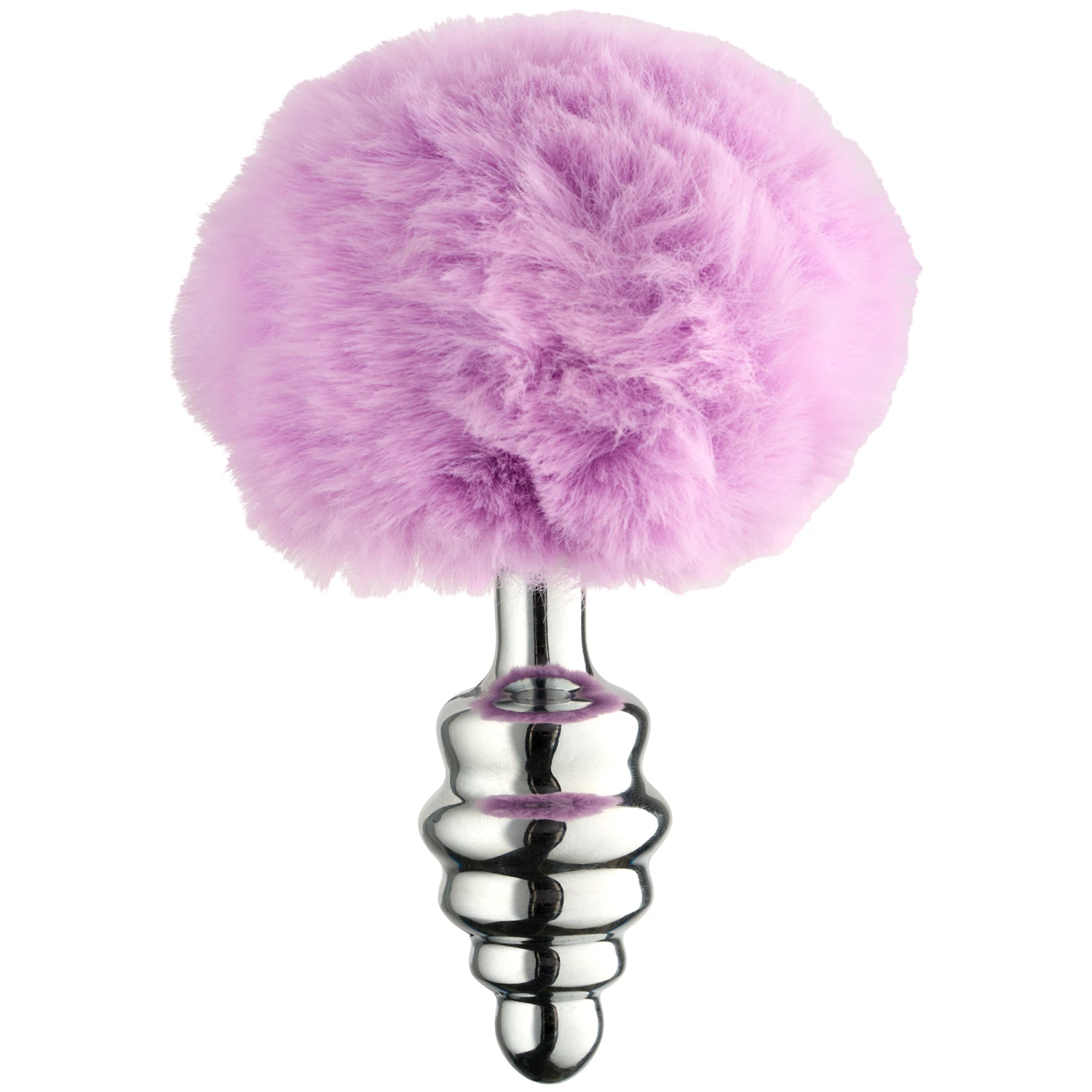 Alive BDSM Line Metall Analplugg Purple Fluffy Twist Plug M var 1