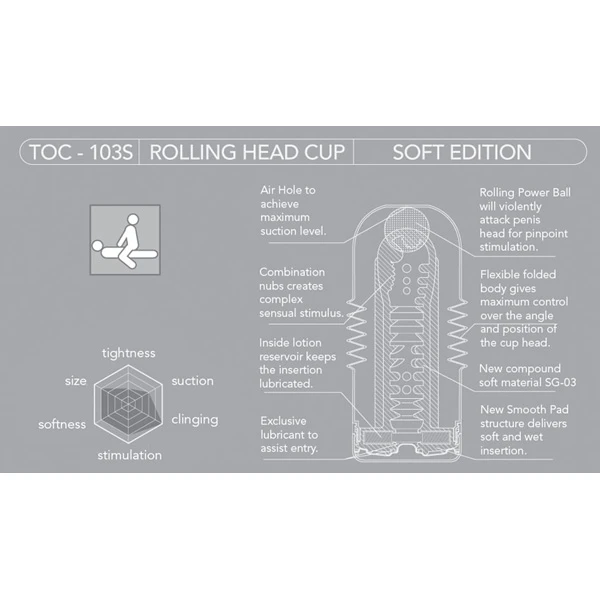 TENGA Rolling Head Cup Soft 1