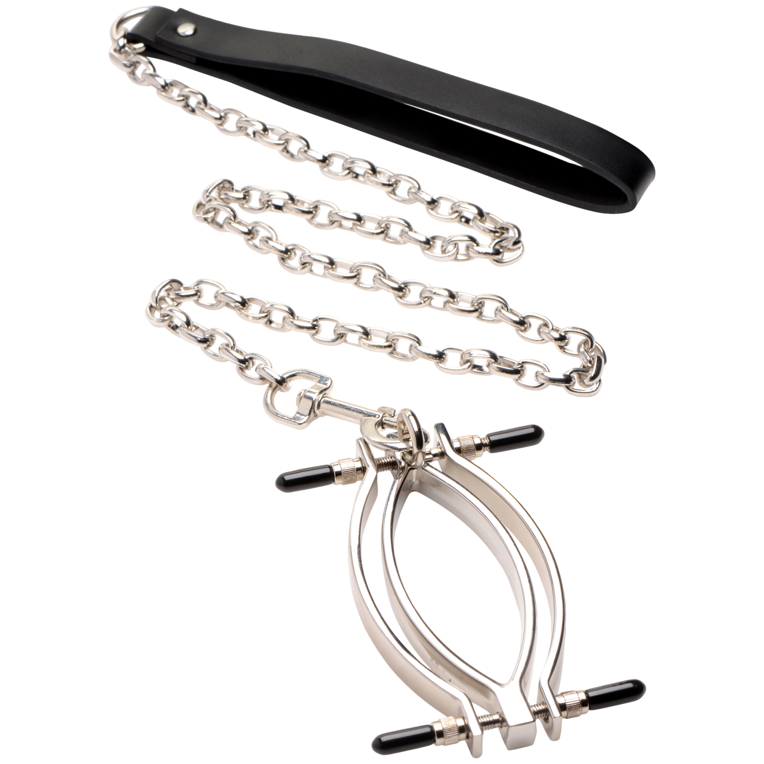 Master Series Pussy Tugger Schaamlipklem met Ketting 1