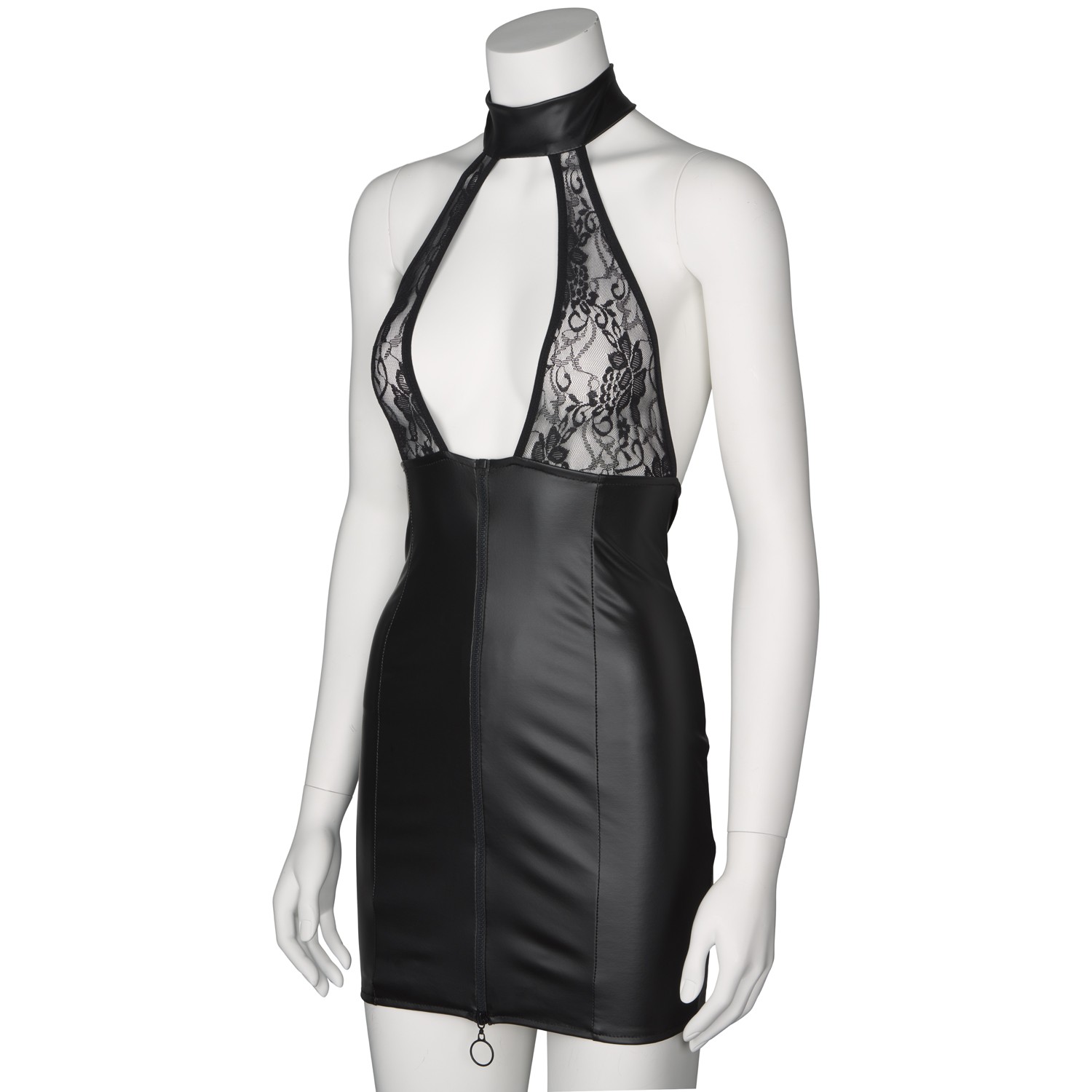 NORTIE Fetish Wetlook Kjole med Keyhole Cutout 2