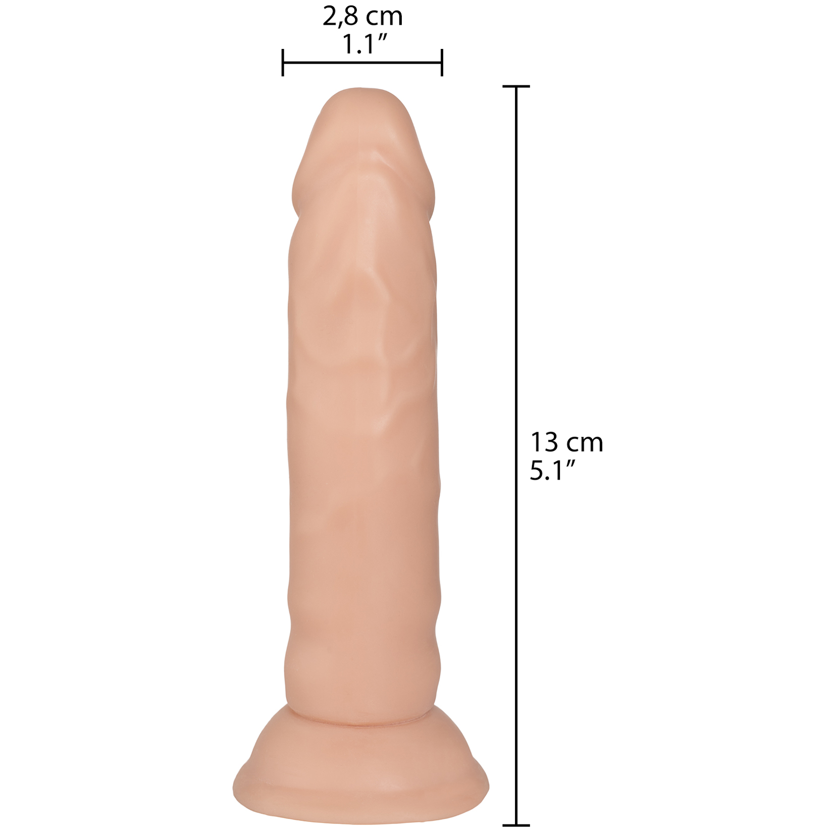 Willie City Realistisk Sugekoppdildo 13 cm 1