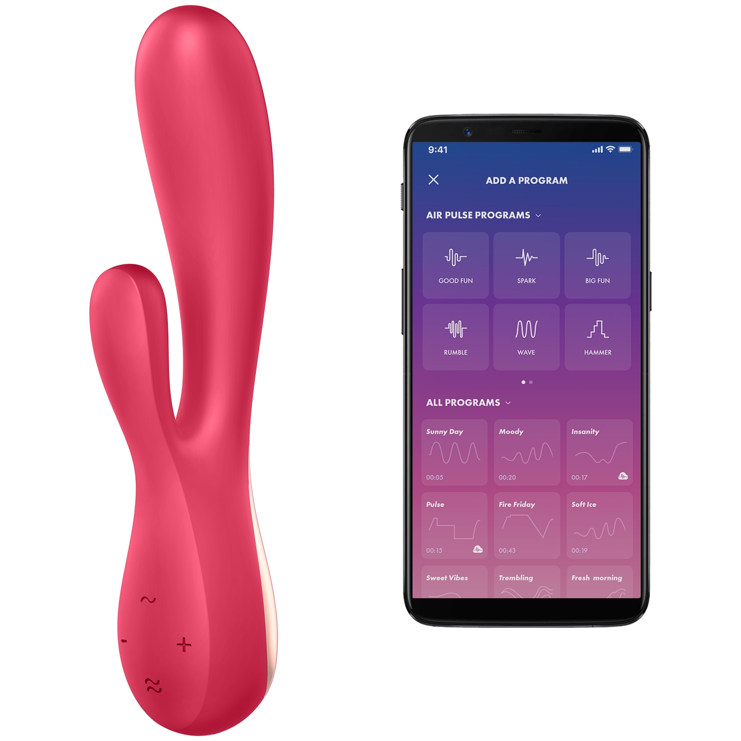 Satisfyer Mono Flex Rabbit Vibrator - Pink thumbnail