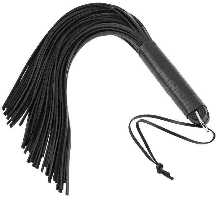 XX-DreamsToys Zwarte Leren Flogger 47 cm var 1