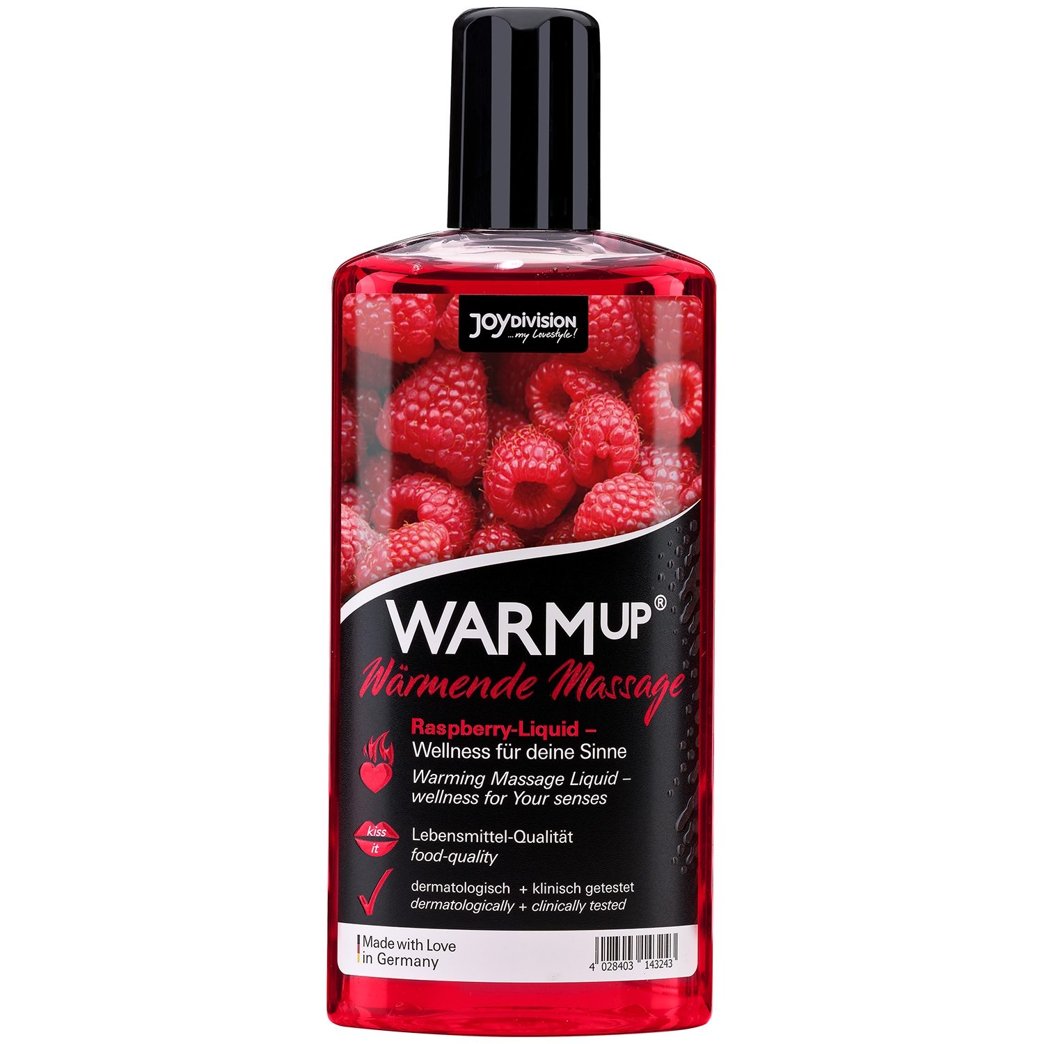 Joydivision WARMup Varmende Massageolie med Smag 150 ml - Red