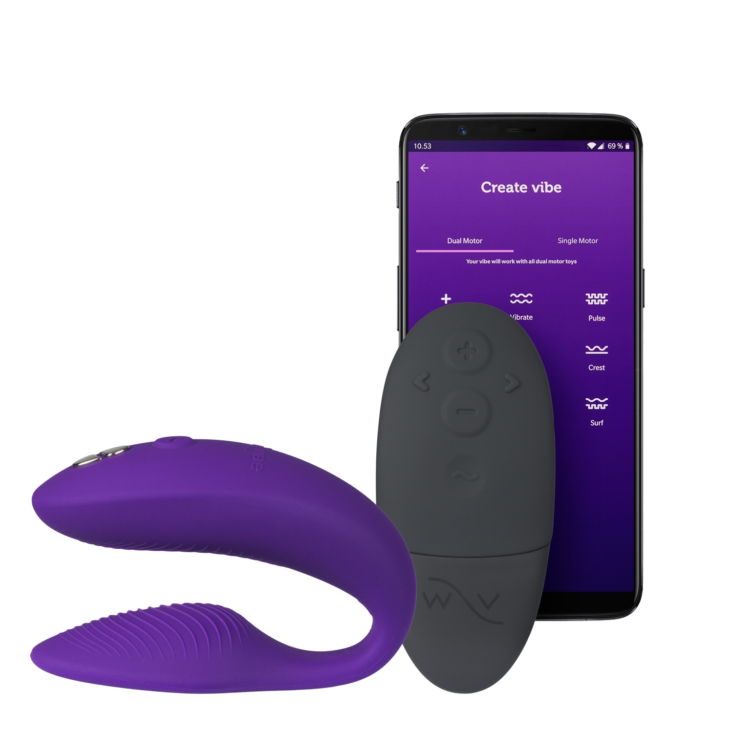 We-Vibe Sync 2 App-styret Par Vibrator - Purple thumbnail