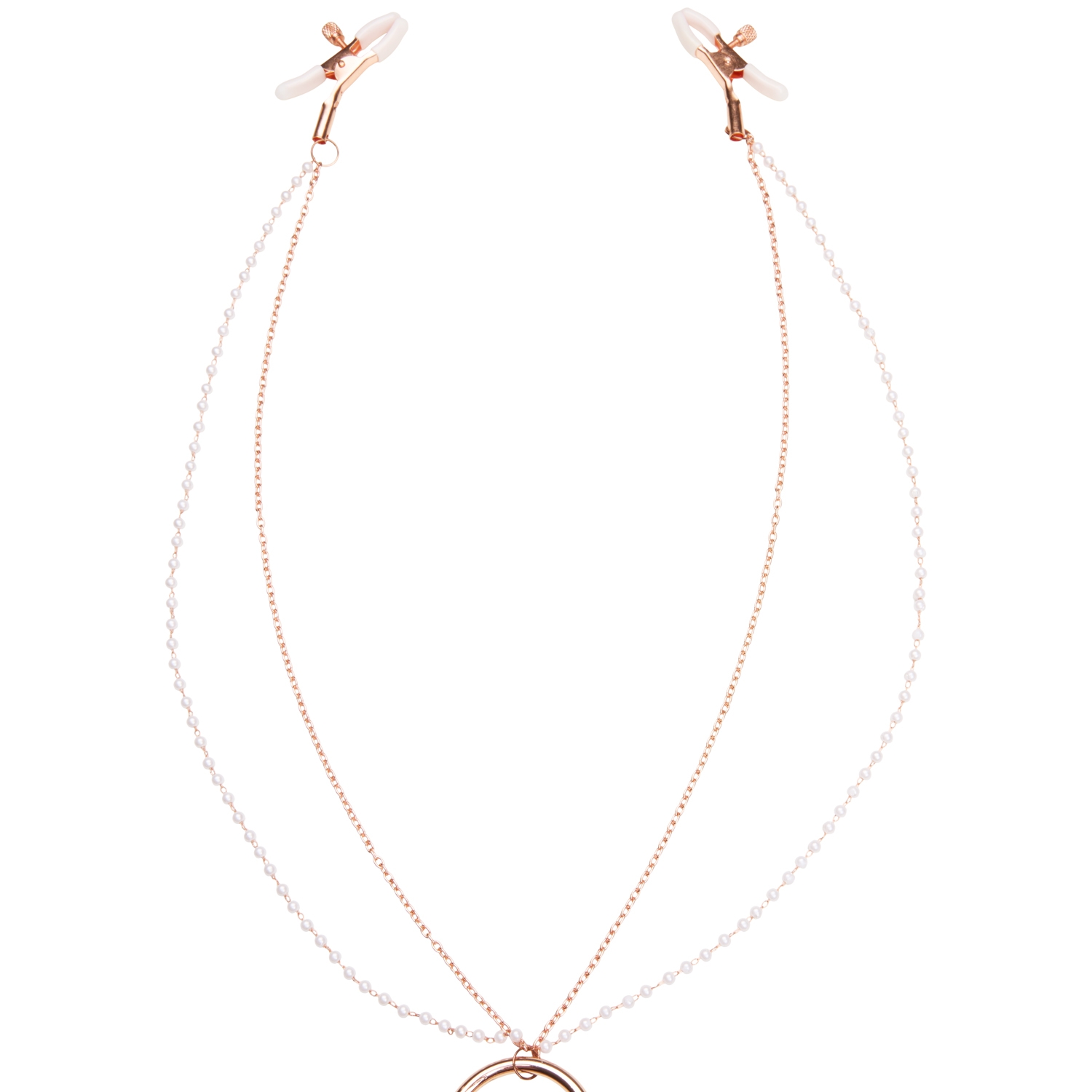 Sex & Mischief Peaches 'n CreaMe Halsband mit Nippelklammern var 2