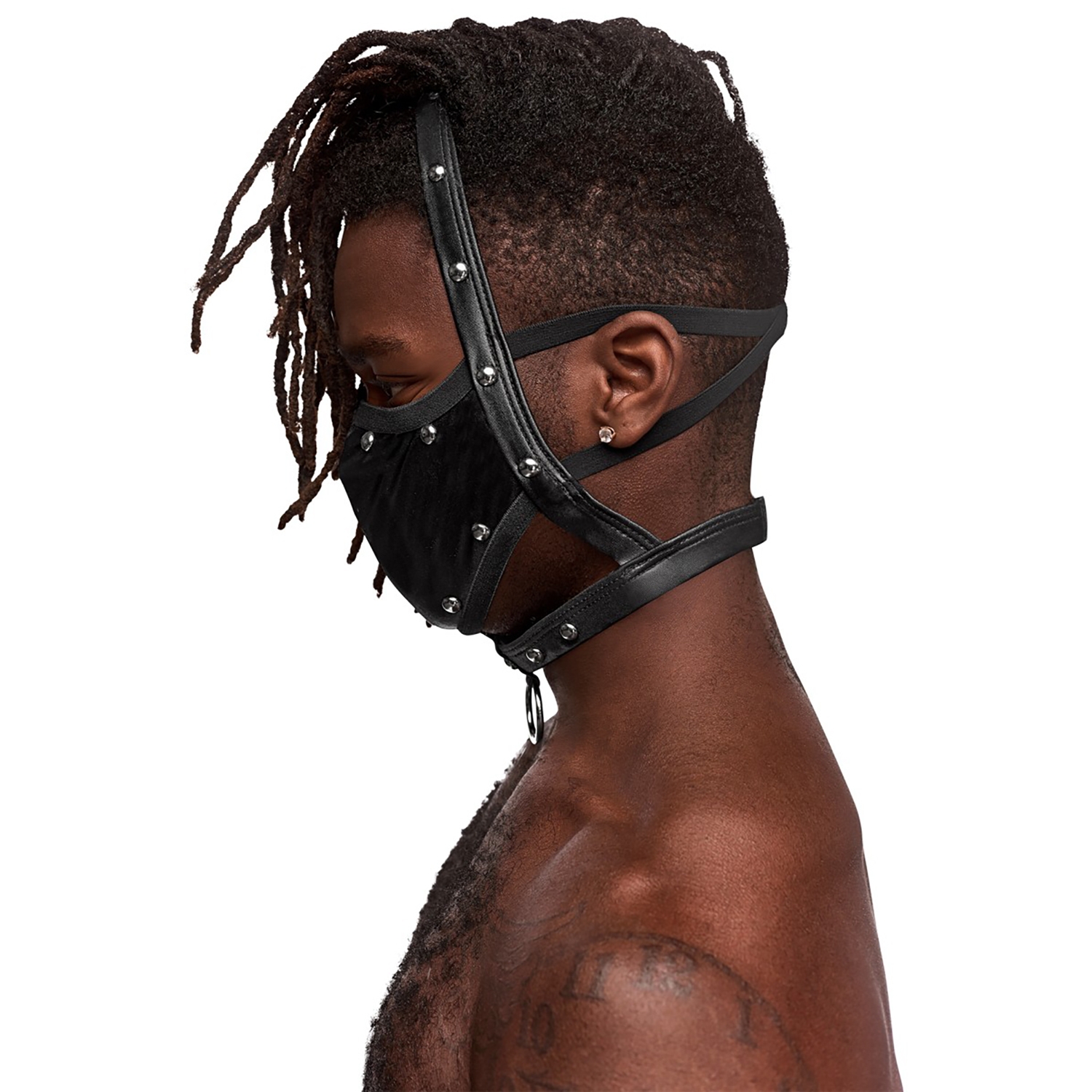 Male Power Fetish Triton Bondagemask med Ring var 2