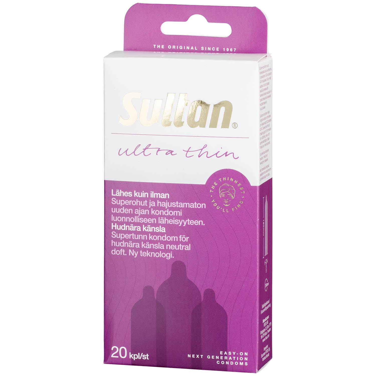 Sultan Ultra Tynde Kondomer 20 stk     - Clear