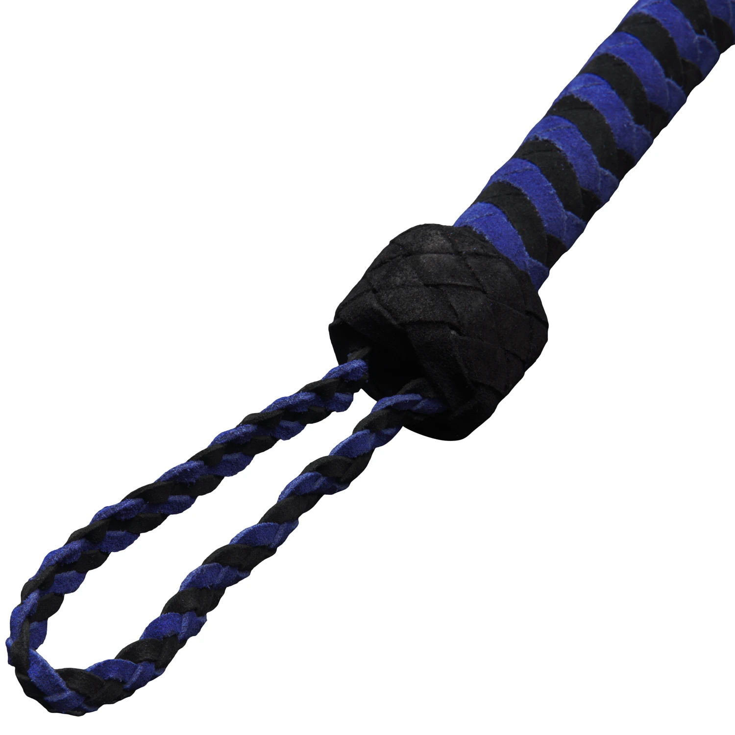 Strict Leather Flogger 90 cm aus Blauem Wildleder 1
