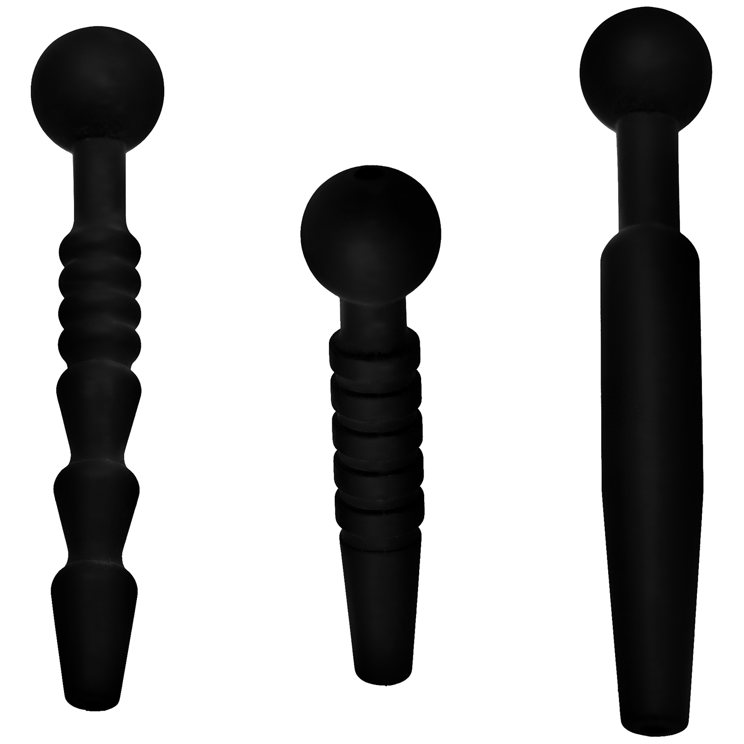Master Series Dark Rods Penis Plug Set - Svart