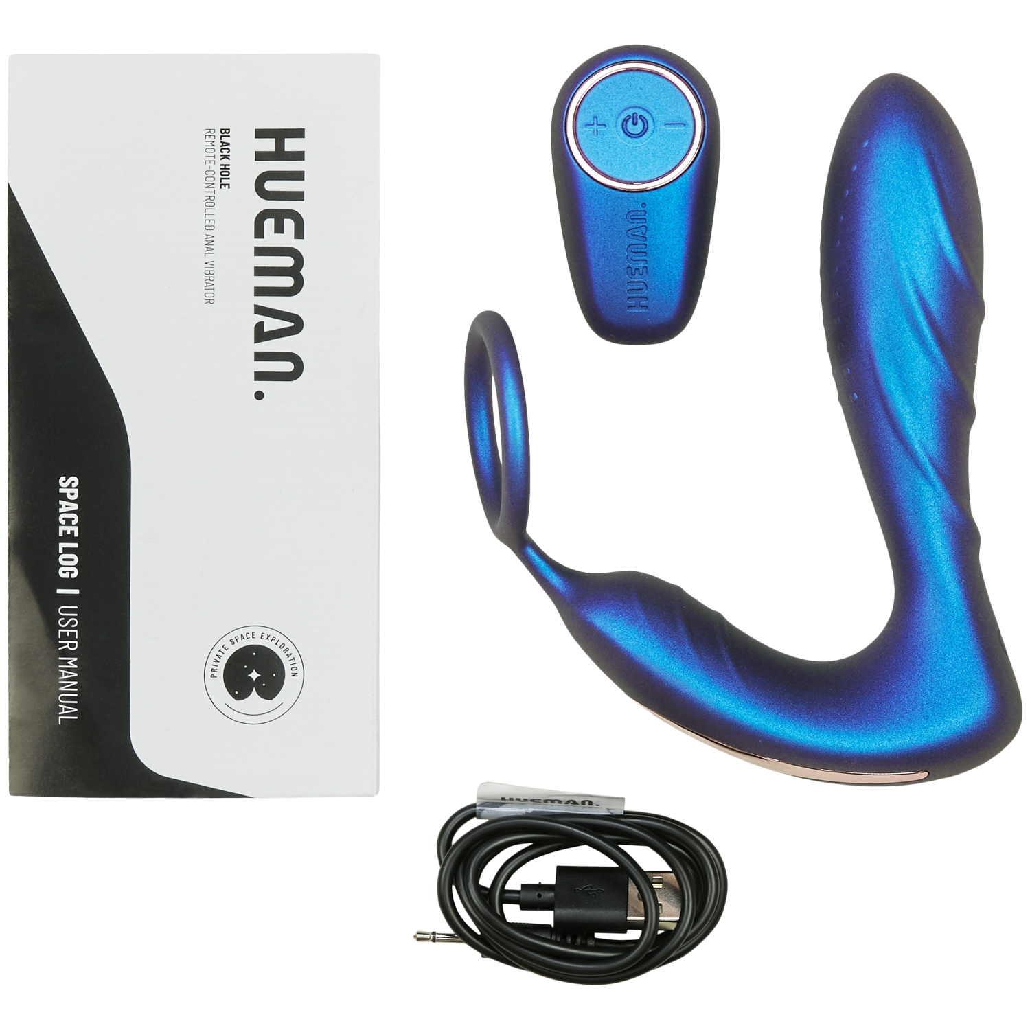 Hueman Black Hole Anal Vibrator With Cock Ring - Sinful.com