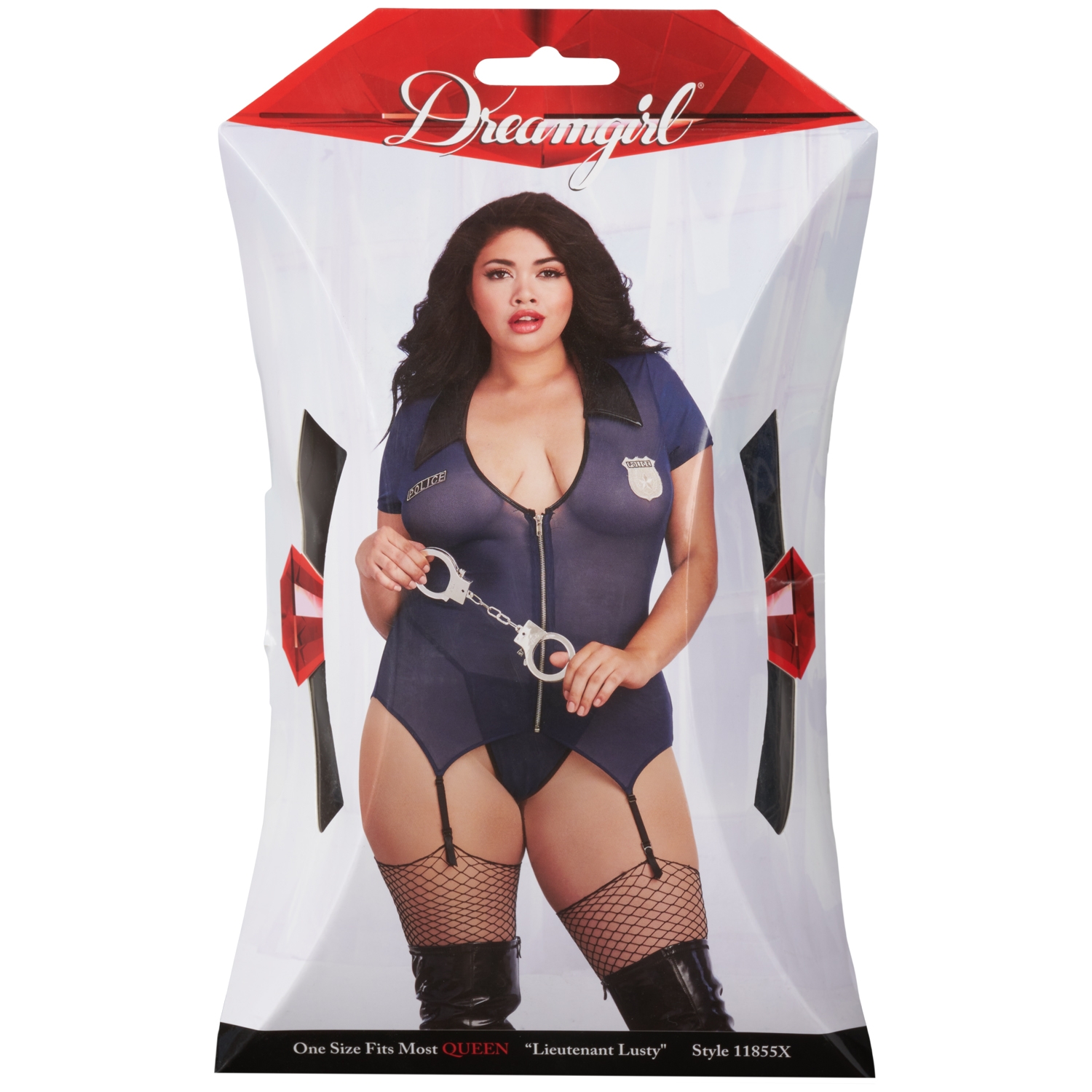 Dreamgirl Lieutenant Lusty Police Costume Plus Size - Sinful.com