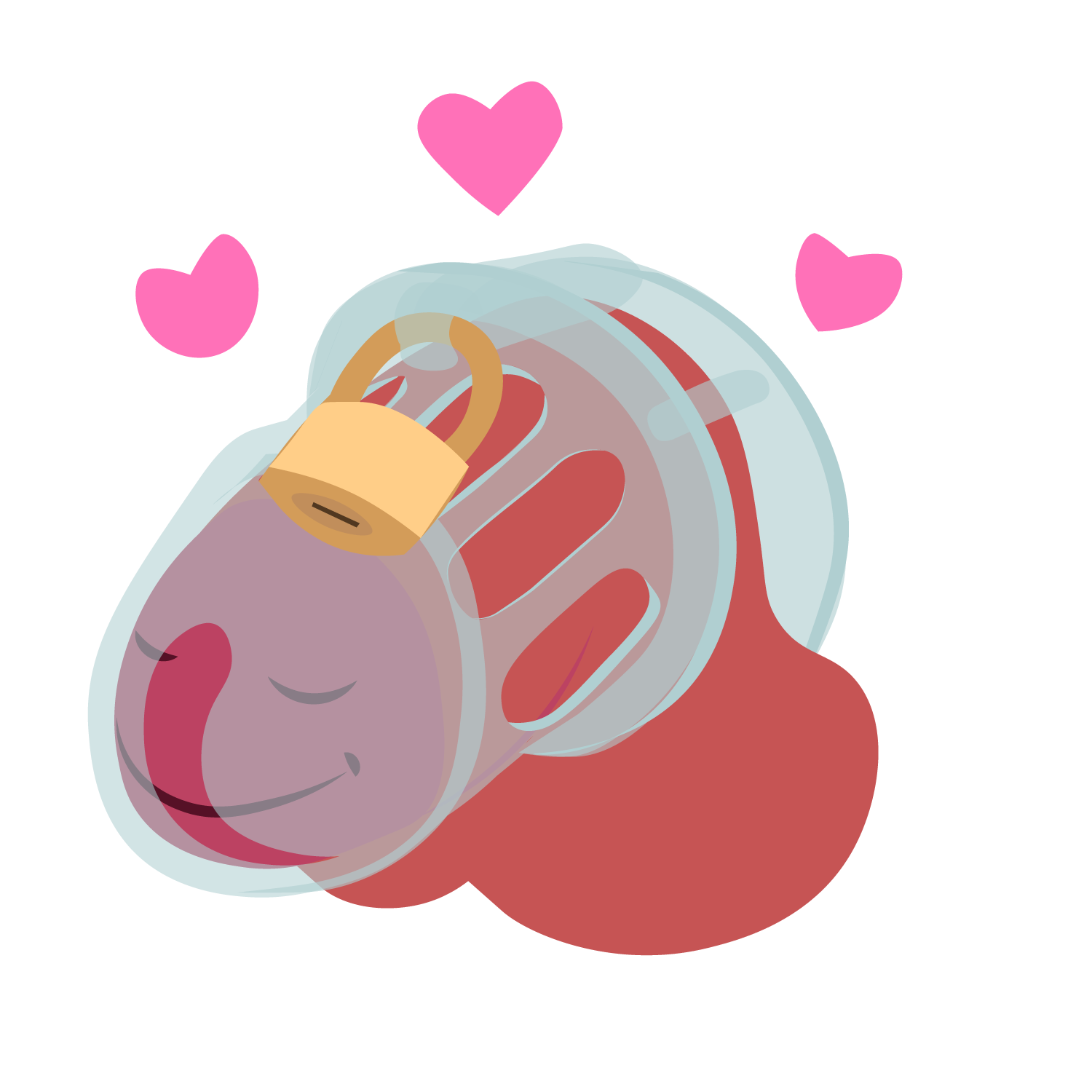 Un pénis souriant dans une cage 