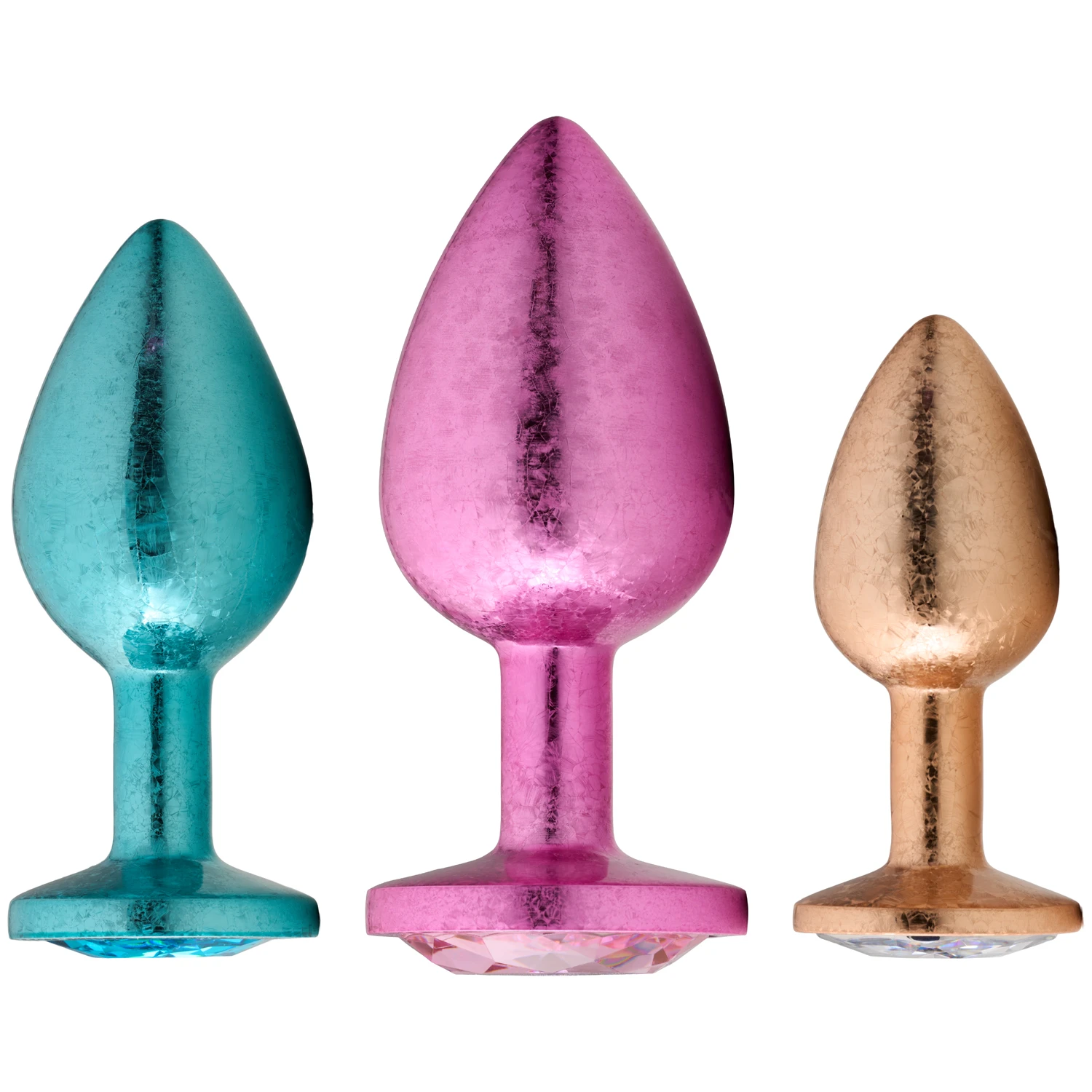 Baseks Metal Flake Jewel Analplugg Sett var 2