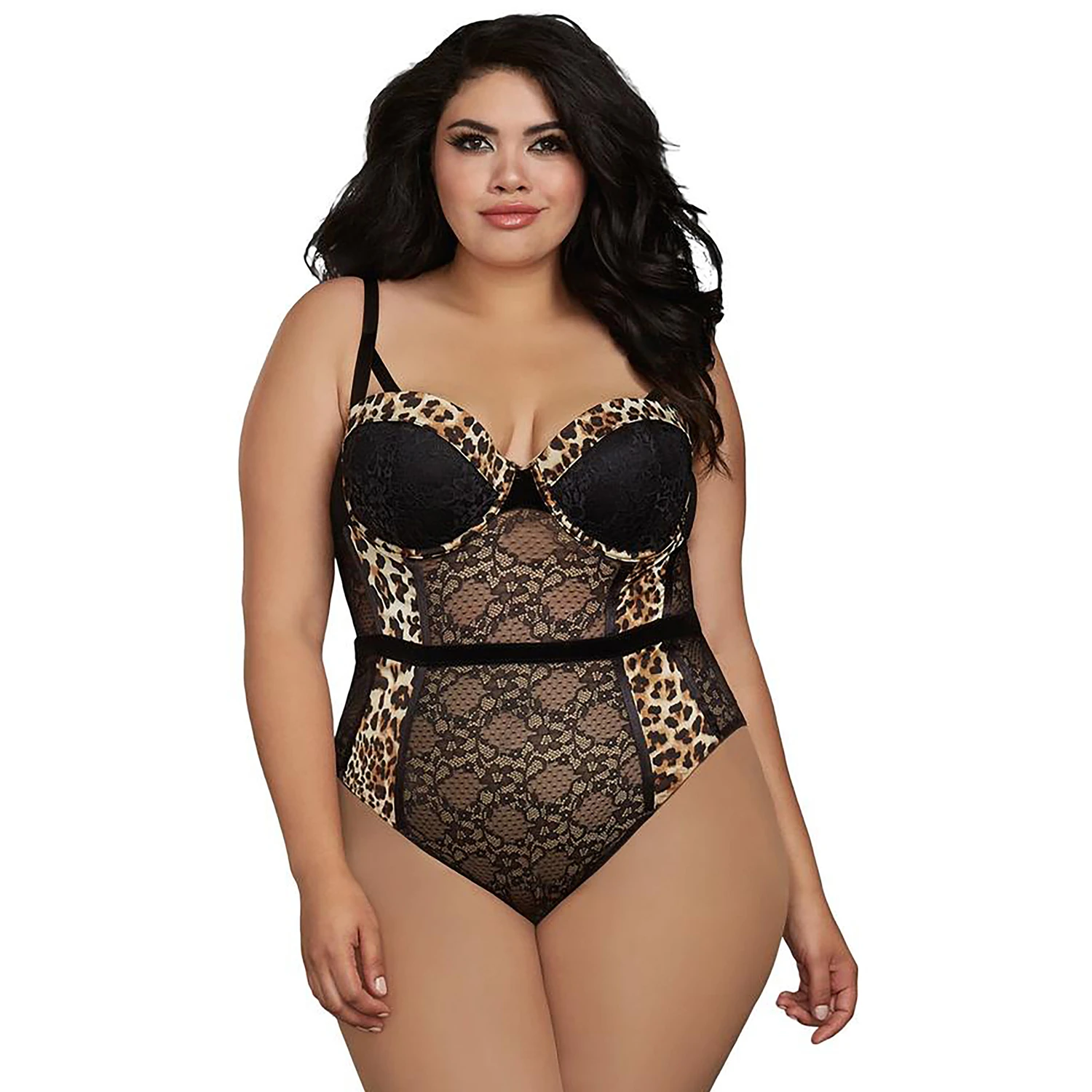 Dreamgirl Teddy Léopard Grande Taille var 1