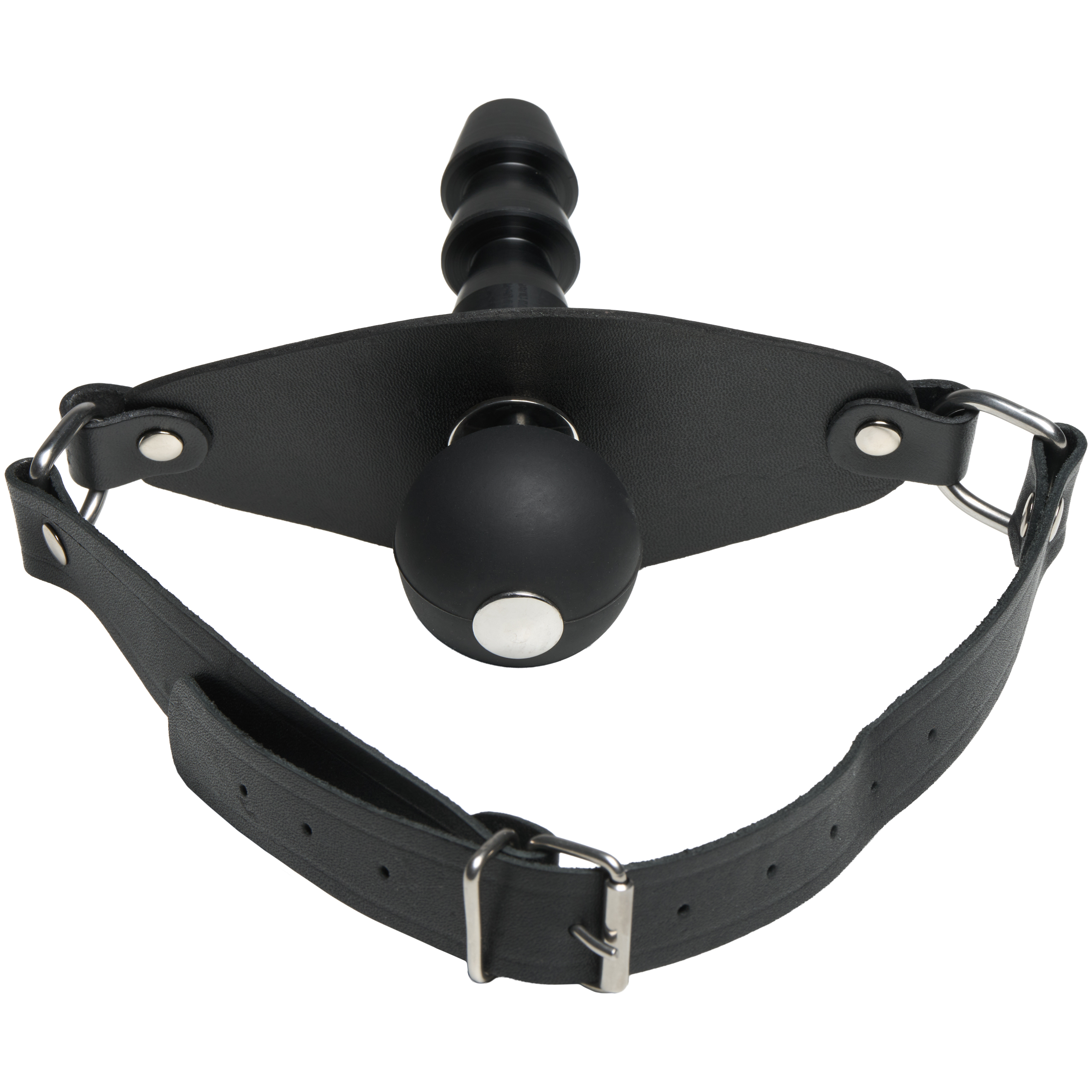 Black Label Ball Gag med Dildoadapter var 2