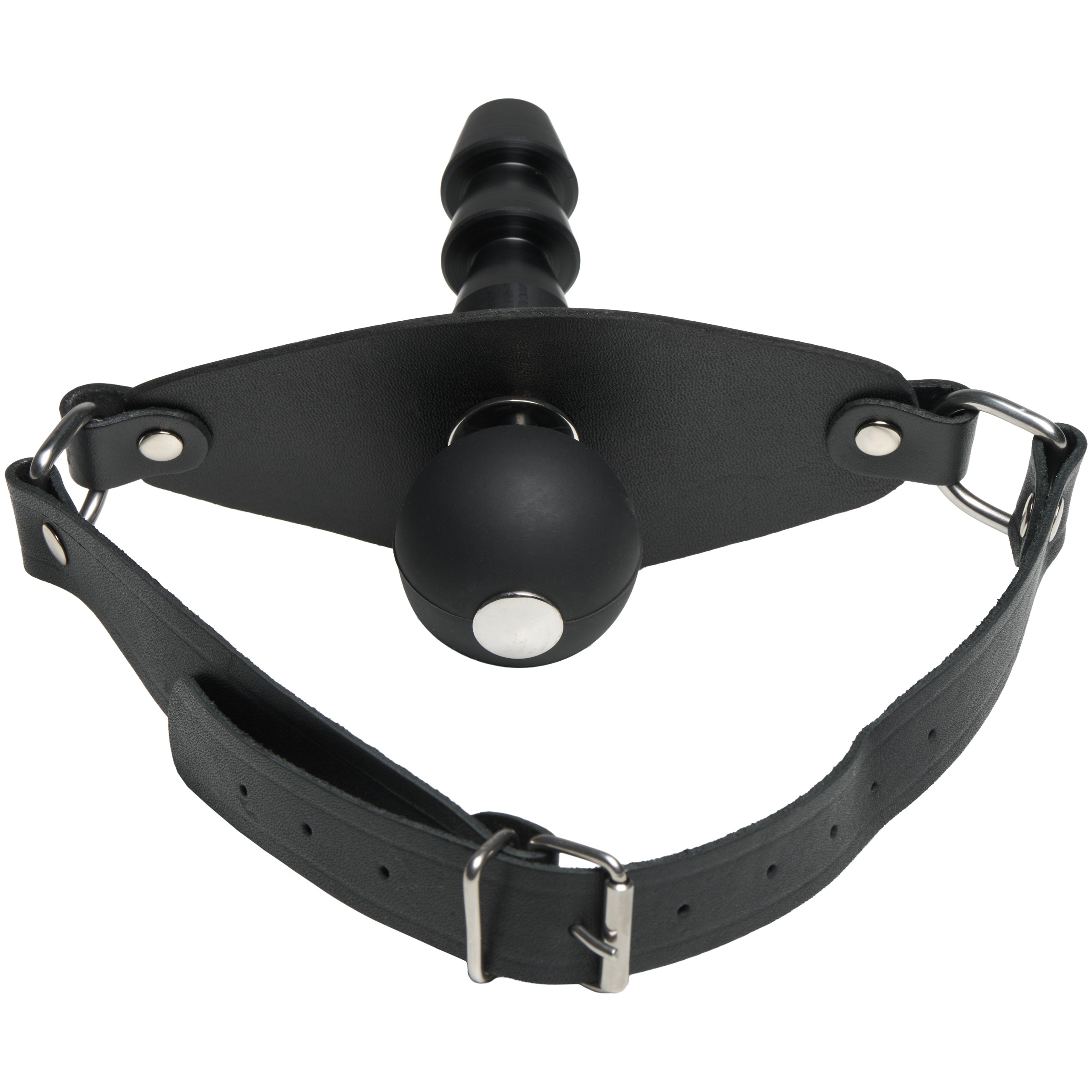 Black Label Ball Gag med Dildoadapter var 2