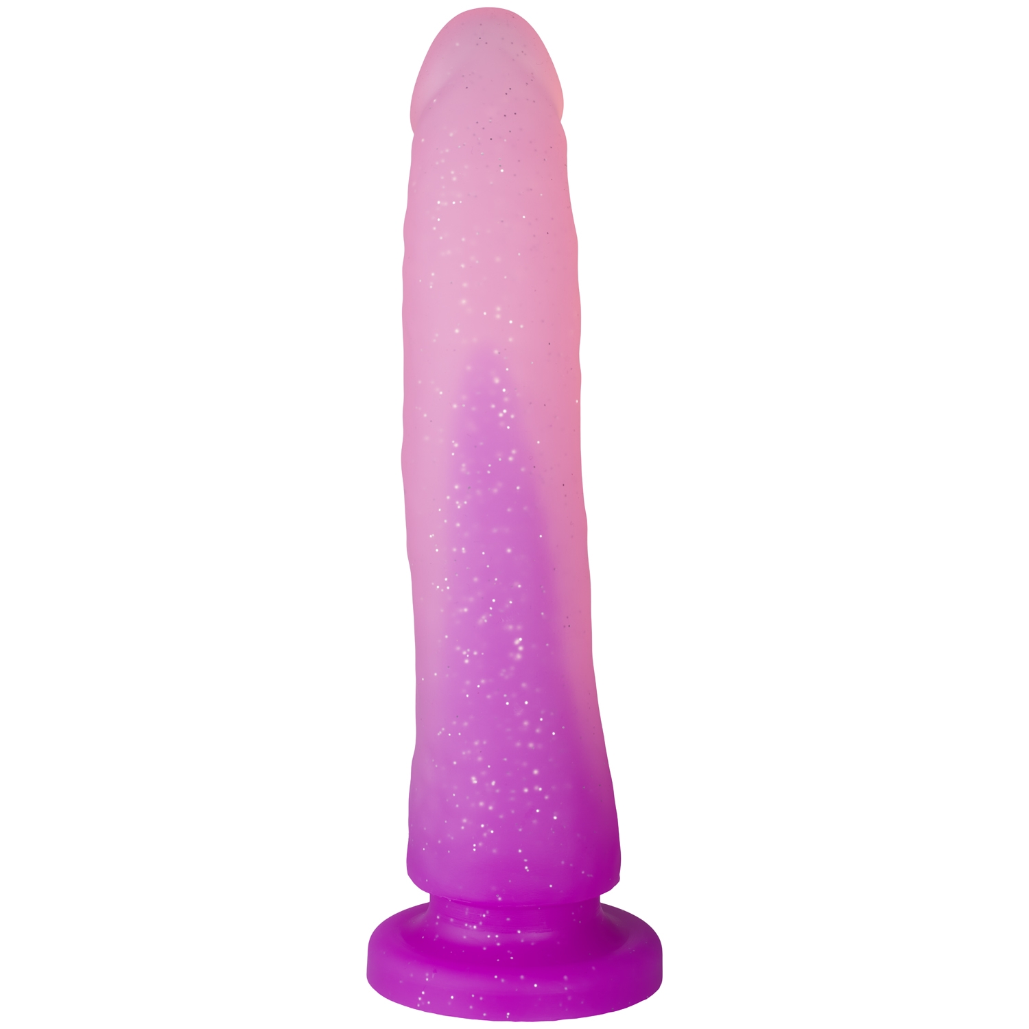 Baseks Gradient Glitter Dildo met Zuignap 20 cm 1
