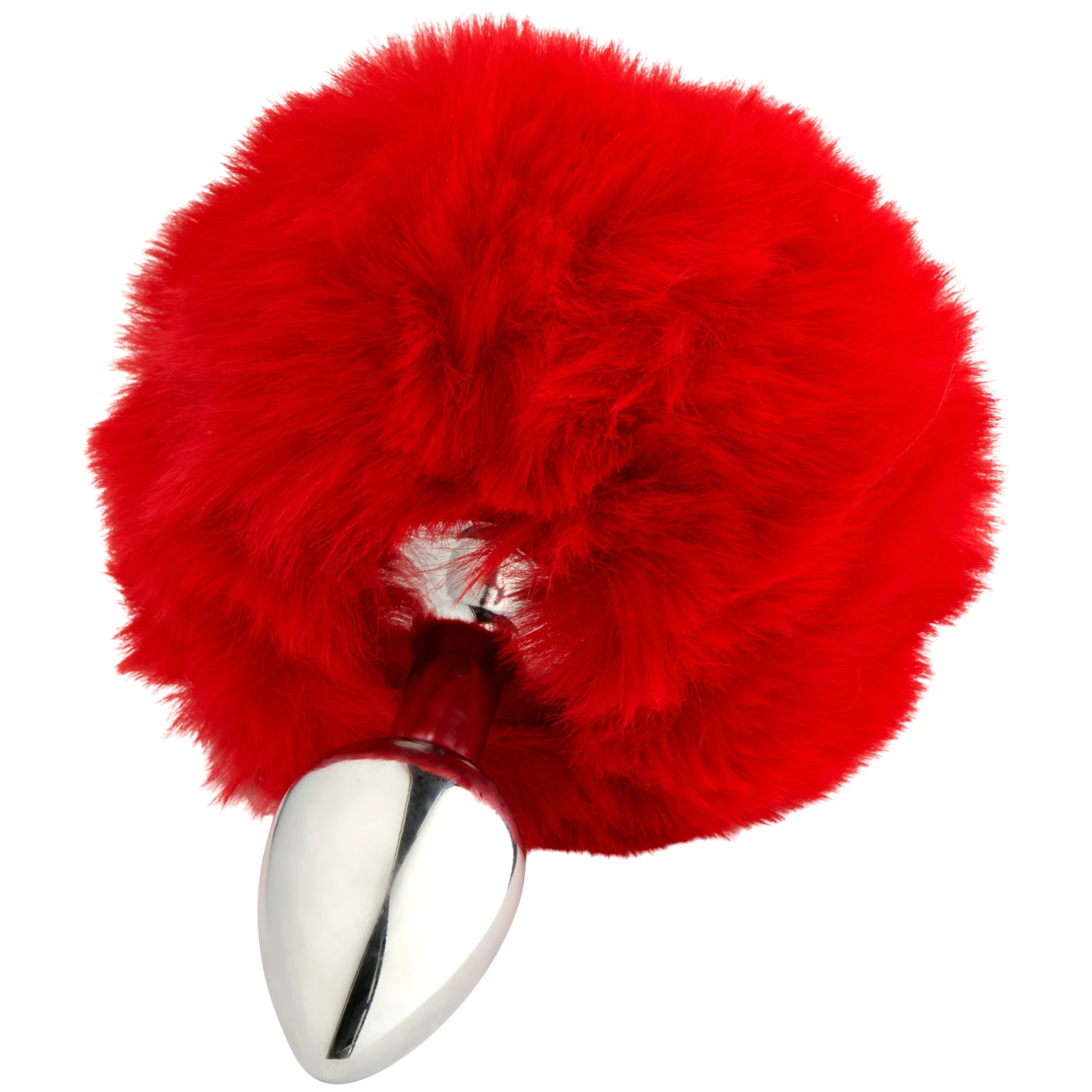 Alive BDSM Line Fluffy Red Analplug aus Metall M 1
