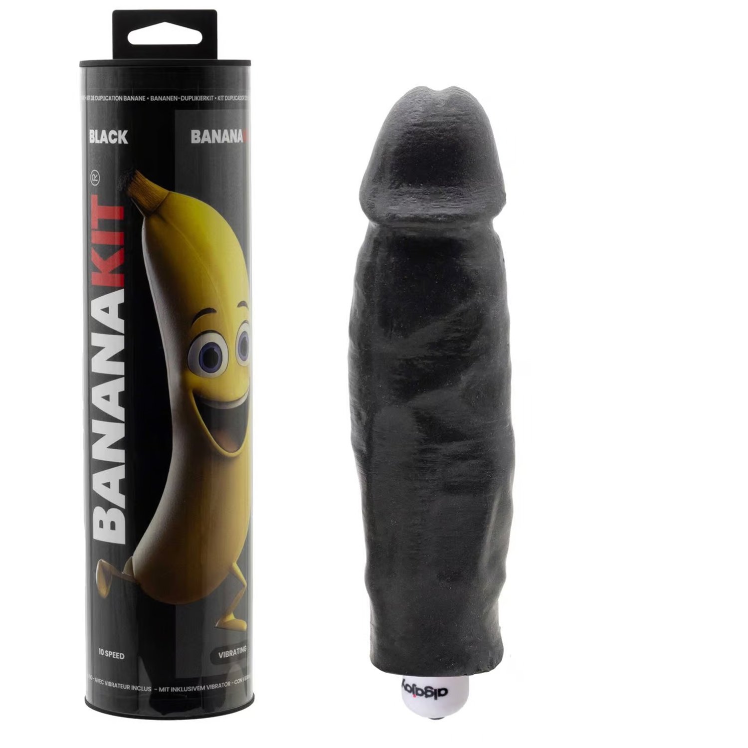 BananaKit Hjemmelavet Dildo Vibrator - Sort