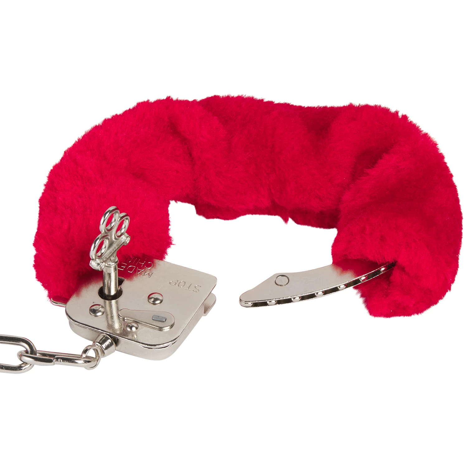 Baseks Plüschhandschellen Rot 1