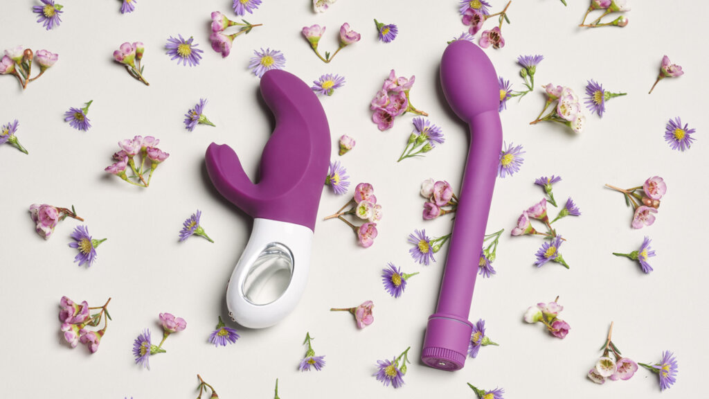Sex toys and many small flowers
