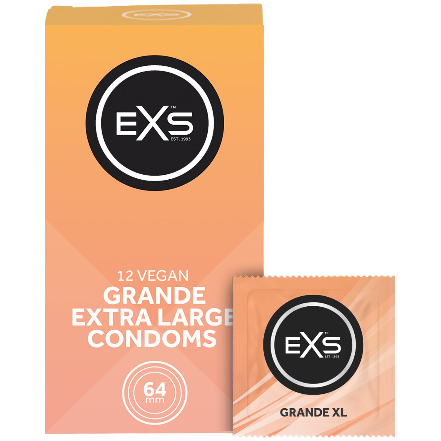 EXS Grande Extra Large Veganska Kondomer 12 st - Clear