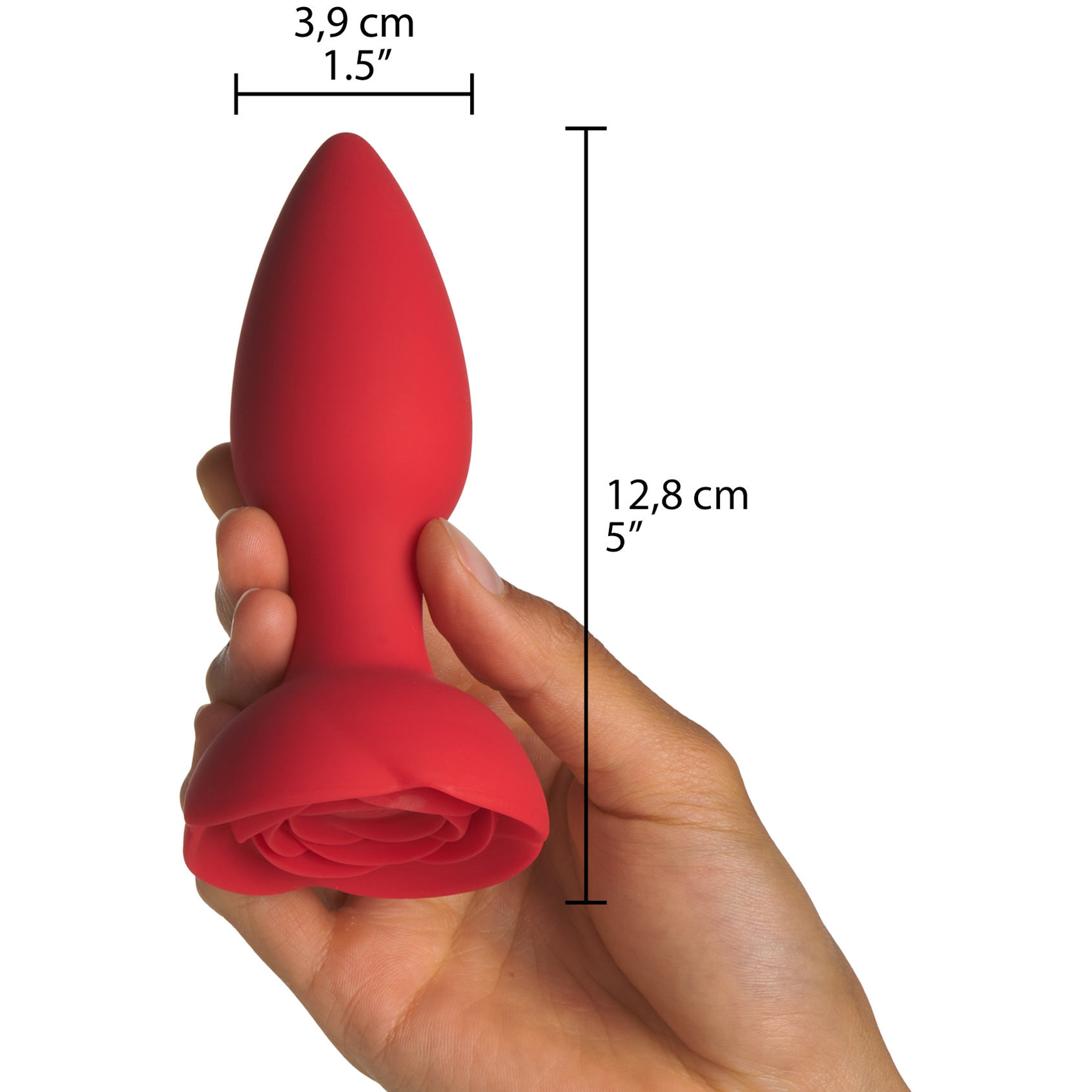 Baseks Rose Vibrerende Buttplug 12,8 cm 1