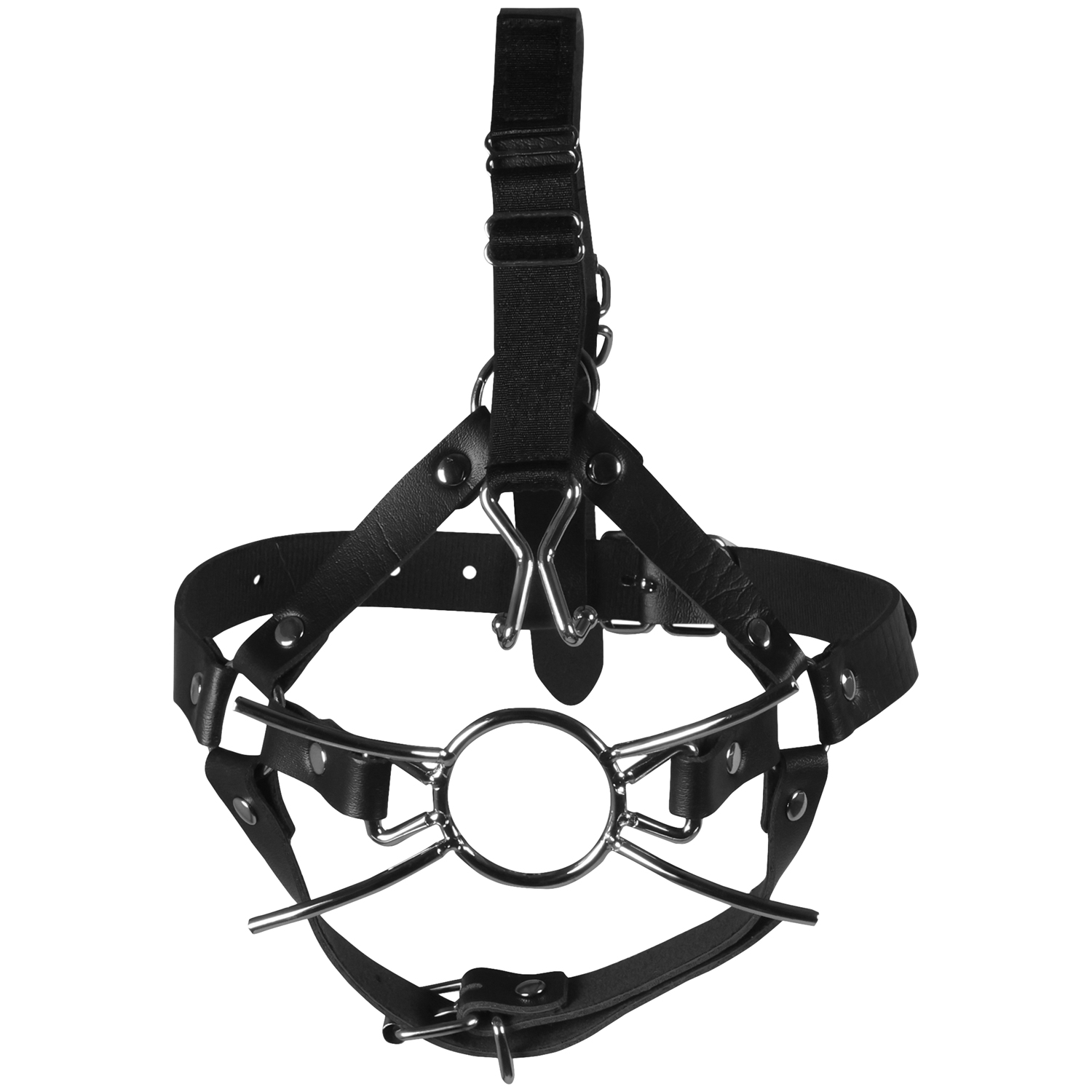 Ouch! Xtreme Head Harness with Spider Gag and Nose Hooks var 2